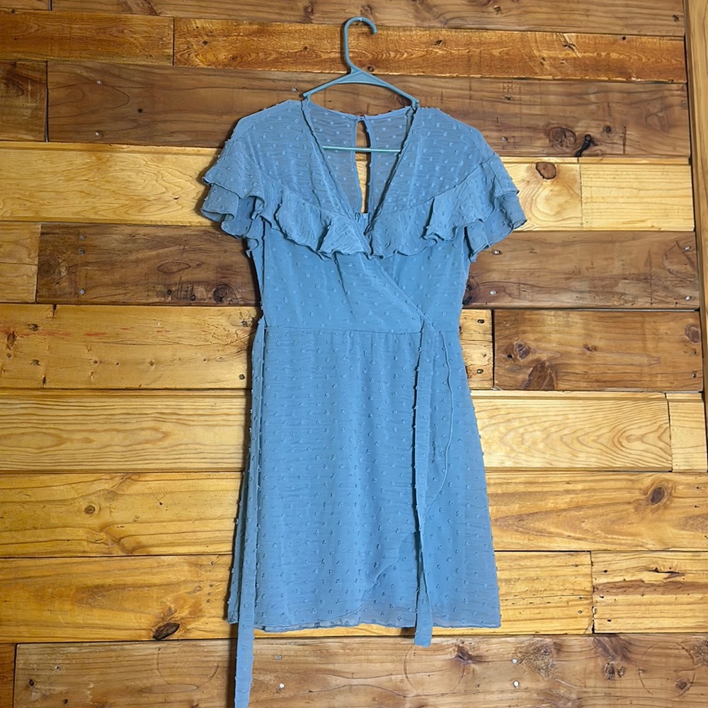 NWOT Blue Textured dress